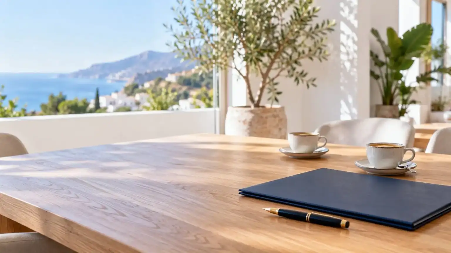 Incorporation and management of companies 1 - abogado Nerja, abogado Torrox, abogado Velez Malaga, abogado Torre del Mar Deed of incorporation of a company, a stamp and a fountain pen on an office desk in the Axarquía