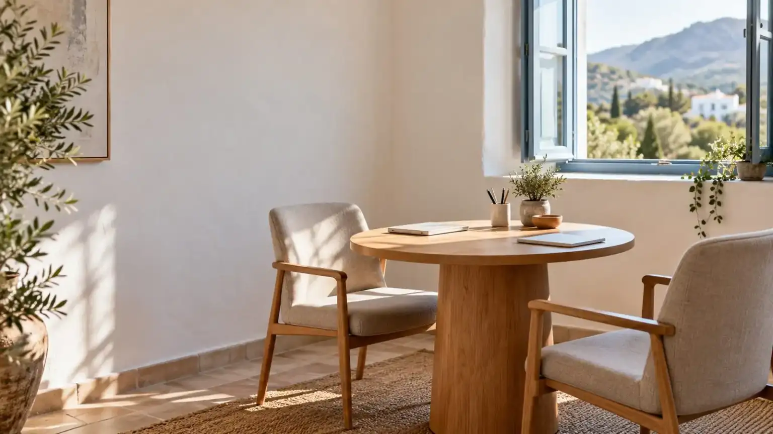 Conflict management with employees 1 - abogado Nerja, abogado Torrox, abogado Velez Malaga, abogado Torre del Mar An office with employment paperwork and a dismissal letter on the desk, with no people